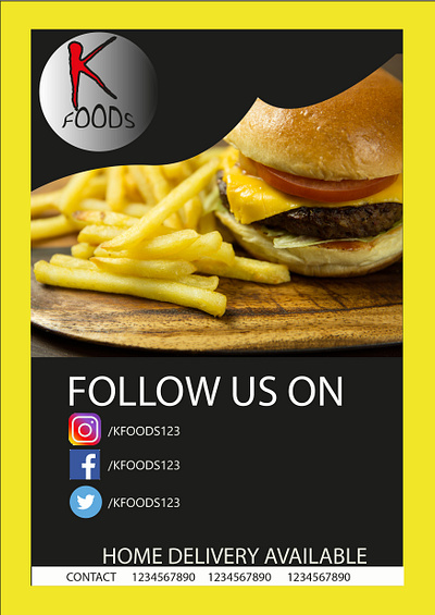 K FOODS LEAFLET jpeg branding design graphic design illustration illustrator leaflet leaflet design photoshop social media images
