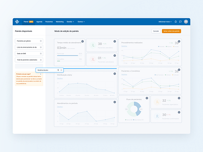 Medical modules 1.0 ✨ - Widgets 1 brazil brazilian cards clean ui components dashboard design system drag drag and drop editable elements interface organize personal revamp ribeirão preto select sidebar são paulo widgets