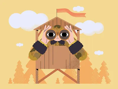 Outpost 2d adobe illustrator army challenge character characterdesign design illustration outpost soldier vectober vectober2020 vector vector art vector drawing vector illustration vectorart