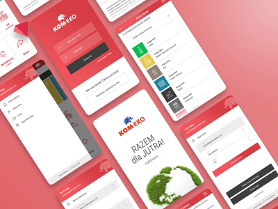 Kom-Eko app app design cms eco ecology mobile ui ux