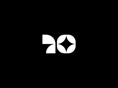 70 - Logo 7 70 adobe adobe illustrator black white design flat logo logo design logodesign logodesigner logos logoshape logotype minimal minimalist logo number shape typography vector