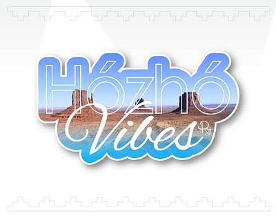 Hózhó Vibes adobe decal design graphic design hozho hózhó illustration illustrator logo navajo peshlove photoshop tribal typography vector