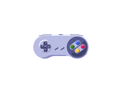 Super Nintendo Controller - 11/12 2d 90s behance branding controller controllers design digital illustration digitalart dribbble flat game gaming illustration joystick nintendo nostalgia retro super nintendo vector