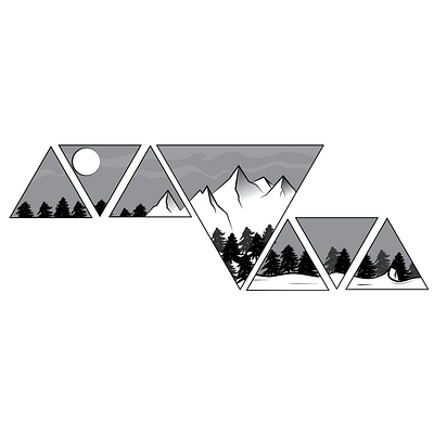 Triangles camping design illustration outdoors