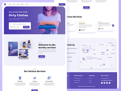 Laundry Landing Page app branding clean clean design cleaning clothes dry cleaning ironing laundry laundry app laundry landing page laundry service ui ux uidesign uiux ux laundry washing website