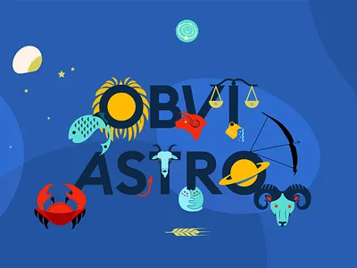 Illustration & Branding for Obvi Astro astrology brand identity branding digital illustration dribbble illustration zodiac