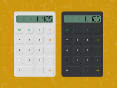 Calculator UI - Free XD app app design calculator app calculator ui calendar design flat design free free xd freebie numbers trending ui uiux ux