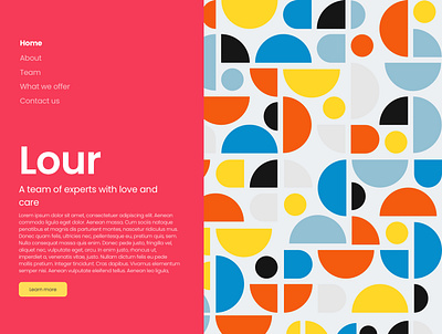 Lour - landing page design illustration minimal typography ui ux ux design uxd vector web