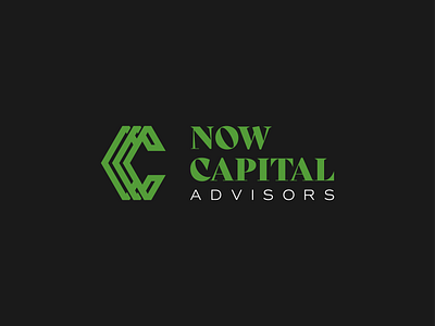 Now Capital Advisors advisors bank branding capital design green illustration logo logos minimal minimalist sticker vector