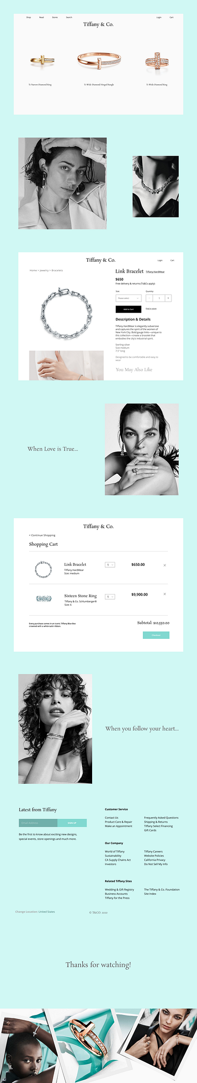 Tiffany & Co. Product card. blue branding design ecommerce shop tiffany ui ux website