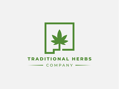 Traditional Herbs Company branding cannabis design dispensary green illustration logo logos marijuana minimal minimalist new mexico newmexico nm vector weed