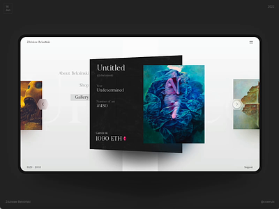 Museum exploration - Beksinsky app appdesign design graphic design interfacedesign ui ux webdesign