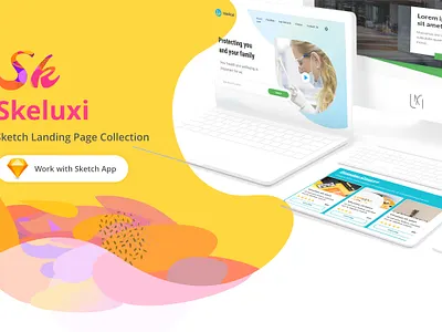 Skeluxi app app landing corporate landing page parallax single page ui ux website