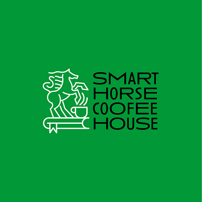 Smart Horse Cooffee House Logo animal book brand design cafe coffee horse illustration logo design minimalist