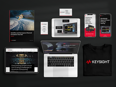 Keysight Brand Refresh Mockup branding design digital ads identity powerpoint rebrand technology typography ui ux
