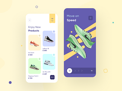 Smart Shopping Showcase app comfortable cuberto ecommerce goods graphics icons illustration interface ios mobile nike product shop showcase sneakers ui ux