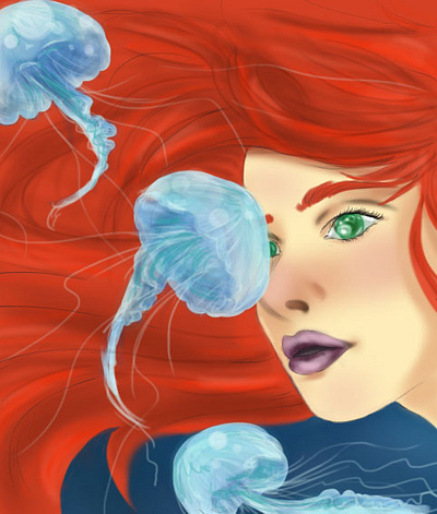 Little mermaid design illustration