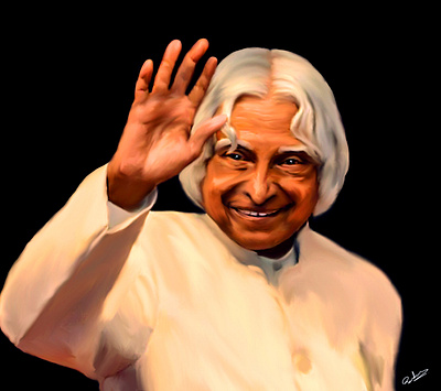 A. P. J. Abdul Kalam adobe digital paint digitalart digitalpainting graphics design india leadership photoshop poster