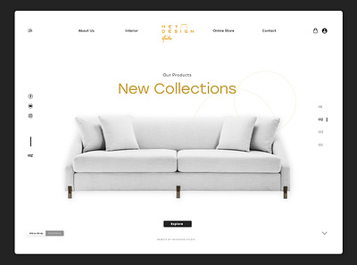 Furniture Home Page black white clean design minimalist page design page layout ui design ux web design website website design