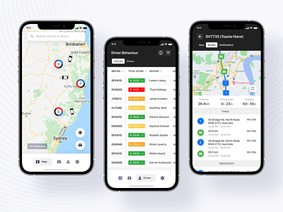 Linxio - Vehicle Tracking App apps interface minimal mobile tracking ui vehicle vehicle tracking app