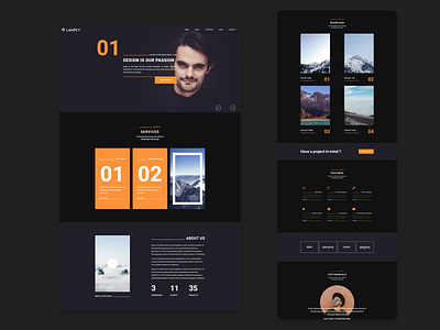 Agency/Portfolio landing page adobe xd agency agency landing page design home page design landing page concept ui ux website