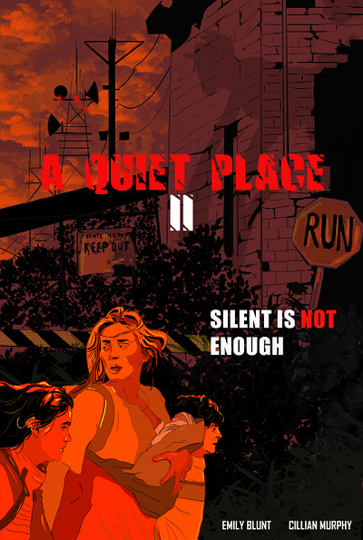 A quiet Place design illustration vector