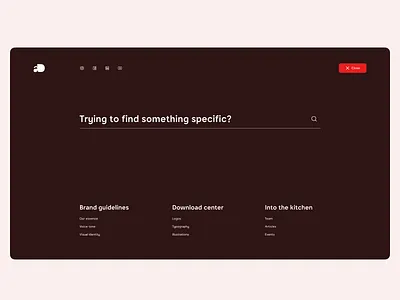 Alicorp's digital brand guidelines: Opened Menu alicorp landing page menu peru search ui website