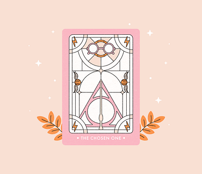 The Chosen One drawlloween harrypotter hogwarts illustration inktober inktober2020 magic tarot tarot card vectober vectober2020 vector witchcraft wizarding world