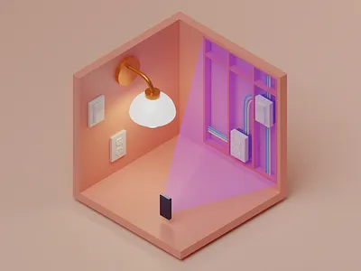 Exploring AR (3D illustration) 3d ar augmented reality blender illustration isometric scene