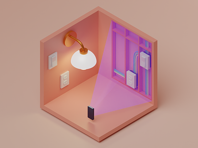 Exploring AR (3D illustration) 3d ar augmented reality blender illustration isometric scene