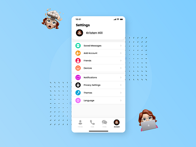 Daily UI - 007 | Settings 007 7 daily daily 100 challenge daily ui dailyui dailyuichallenge memoji settings settings page settings ui