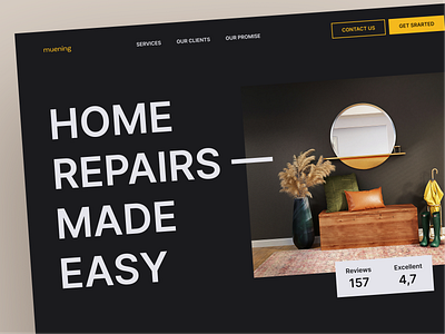 Home Repairs Website branding design graphic design home landing repair repairs typography ui website