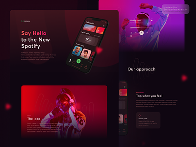 Spotify – redesign Case Study app branding case study clean dark mode design ios logo mobile music neon night player prototype redesign simple spotify ux