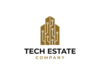 Tech Estate Logo apartment building estate icon logo logomark mark real symbol tech vector