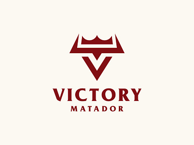 Victory Matador bull crown icon identity illustration logo logomark logotype mark matador symbol vector