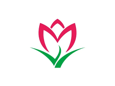 M + Tulip Logo brand identity branding flower flower shop icon illustration lily logo logomark mark rose symbol tulip vector