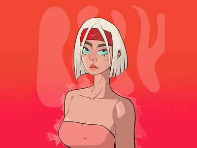 Blonde girl character 2d character 2d illustration blonde girl illustration blonde hair blue eye body illlustration ch character concept character design character idea character illustration design digital art female body female character girl character nike white hair