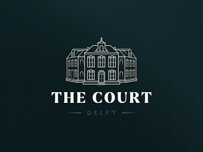 The Court Logo branding building delft elegant icon logo monumental regal serif the court