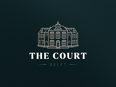 The Court Logo branding building delft elegant icon logo monumental regal serif the court