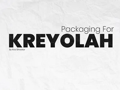 Product Packaging : Kreyolah packaging design