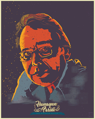 Humayun Faridi - Vintage Poster Portrait bangladeshi bangladeshi artist design digital illustration digitalart illustration