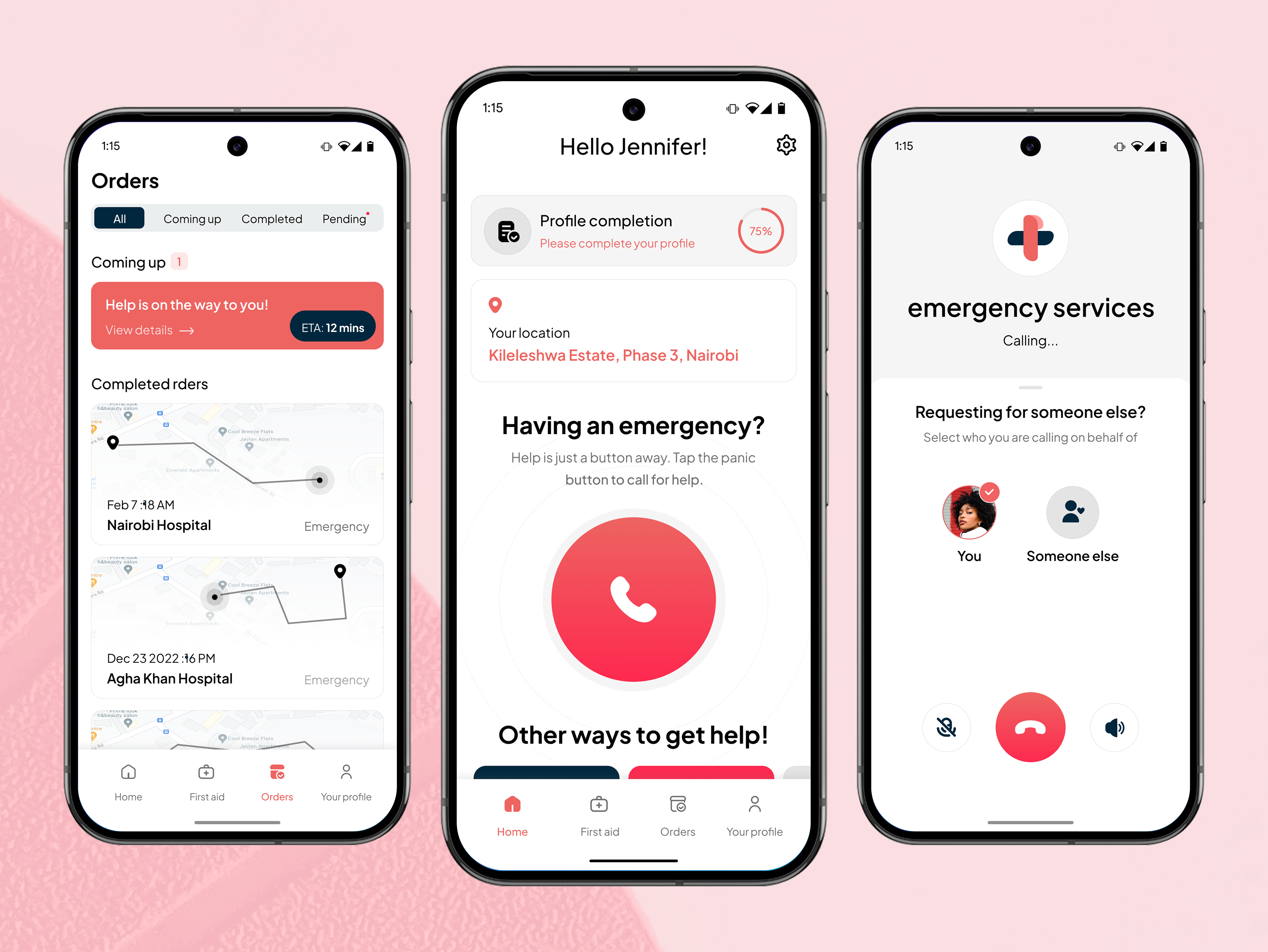 Fasi Emergency Health App - Case Study design ui uidesign uiux