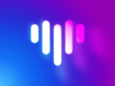 VESS icon branding gradient heart icon lines logo minimal modern soundwaves subtle voice