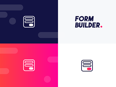 Form builder logo - Experimentation work bold font branding builder builders dark blue dashboard builder field fields form form field gradient gradient design gradient logo logo logo inspiration logo stroke logos stroke template template builder