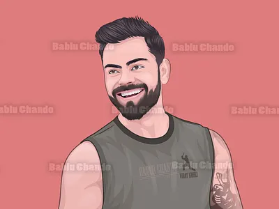 Cartoon portrait of Virat Kohli caricature cartoon cartoon portrait character digital painting digitalart illustration portrait vector vector portrait
