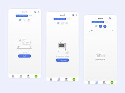 Journal section. Empty states empty empty page empty state illustration interface ios journal mobile ui vector