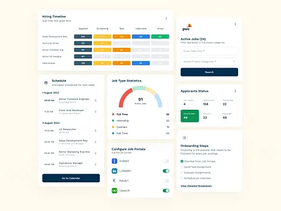 Recruitment/HR Job Portal Components app ui components dashboard design figma hire hiring hr job job portal minimal recruitment ui web ui widgets