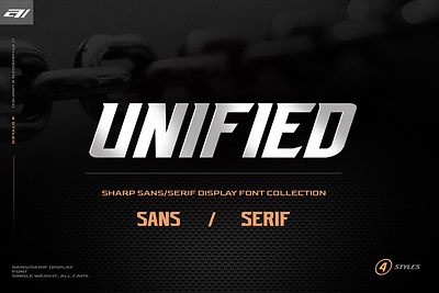 AZN Unified - Sharp Combination Display Font design display font free free font freebie illustration logo type typeface vintage