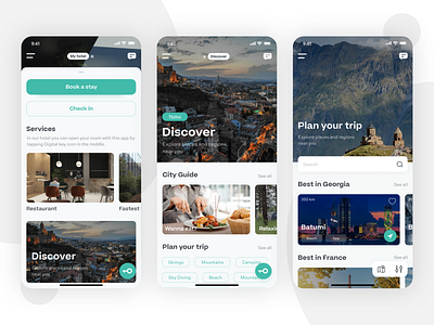 Episode Hotel app concept design discover hotel hotel booking mobile modern trip ui