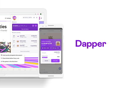 Dapper art direction blockchain branding crypto dapper dapperlabs design ui ux vancouver